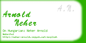 arnold neher business card